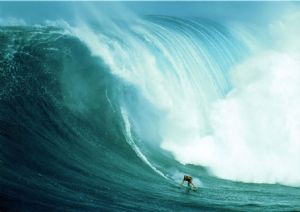 Extreme Wave Surfing Print/Poster/Canvas. Sizes: A3/A2/A1